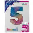 balon foliowy cyfra 5 teczowy grabo 40 dgt