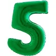 balon foliowy cyfra 5 zielony grabo 14 dgt