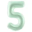 balon foliowy cyfra 5 zielony partydeco 34 dgt