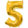 balon foliowy cyfra 5 zloty flexmetal 34 dgt