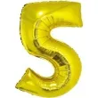 balon foliowy cyfra 5 zloty godan 14 dgt