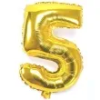 balon foliowy cyfra 5 zloty oem 16 dgt