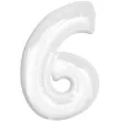 balon foliowy cyfra 6 beauty charm bialy godan 36 dgt