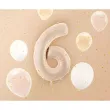 balon foliowy cyfra 6 bezowy ciemny partydeco 34 dgt