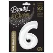 balon foliowy cyfra 6 bialy godan 36 dgt