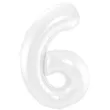 balon foliowy cyfra 6 bialy jix 40 dgt