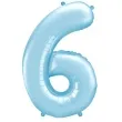 balon foliowy cyfra 6 blekitny partydeco 34 dgt