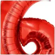 balon foliowy cyfra 6 czerwony funny fashion 40 dgt