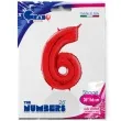 balon foliowy cyfra 6 czerwony grabo 26 dgt