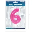 balon foliowy cyfra 6 fuksja partypal 16 dgt