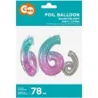 balon foliowy cyfra 6 kosmos teczowy godan 31 dgt