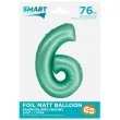 balon foliowy cyfra 6 mietowy matowy godan 30 dgt