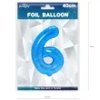 balon foliowy cyfra 6 niebieski partypal 16 dgt