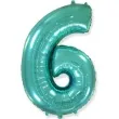 balon foliowy cyfra 6 niebieski tiffany flexmetal 34 dgt