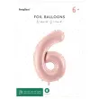 balon foliowy cyfra 6 pastel rozowy jasny partydeco 34 dgt
