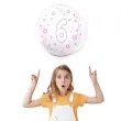 balon foliowy cyfra 6 rozowa transparentny tuban 18 orb