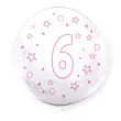 balon foliowy cyfra 6 rozowa transparentny tuban 18 orb