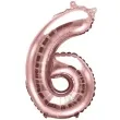 balon foliowy cyfra 6 rozowe zloto partydeco 14 dgt