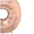 balon foliowy cyfra 6 rozowe zloto qualatex 34 dgt