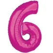 balon foliowy cyfra 6 rozowy amscan 26 dgt