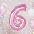 balon foliowy cyfra 6 rozowy jasny godan 36 dgt