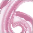 balon foliowy cyfra 6 rozowy jasny godan 36 dgt