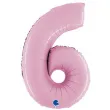 balon foliowy cyfra 6 rozowy pastel grabo 26 dgt