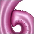 balon foliowy cyfra 6 rozowy satynowy godan 30 dgt