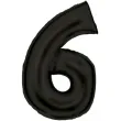 balon foliowy cyfra 6 satynowy czarny amscan 34 dgt
