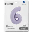 balon foliowy cyfra 6 satynowy liliowy grabo 40 dgt