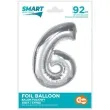 balon foliowy cyfra 6 srebrny godan 36 dgt