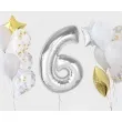balon foliowy cyfra 6 srebrny godan 36 dgt