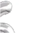 balon foliowy cyfra 6 stojaca srebrny godan 15 dgt