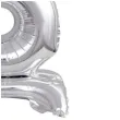 balon foliowy cyfra 6 stojaca srebrny godan 15 dgt
