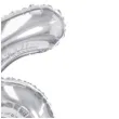 balon foliowy cyfra 6 stojaca srebrny partydeco 27 dgt