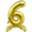 balon foliowy cyfra 6 stojaca zloty dekoracjepolska 15 dgt