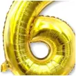 balon foliowy cyfra 6 stojaca zloty dekoracjepolska 30 dgt