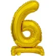 balon foliowy cyfra 6 stojaca zloty godan 15 dgt