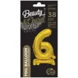 balon foliowy cyfra 6 stojaca zloty godan 15 dgt
