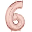 balon foliowy cyfra 6 szampanski amscan 26 dgt