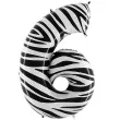 balon foliowy cyfra 6 zebra grabo 40 dgt