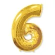balon foliowy cyfra 6 zloty flexmetal 34 dgt