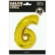 balon foliowy cyfra 6 zloty godan 34 dgt