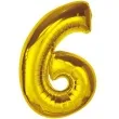 balon foliowy cyfra 6 zloty godan 36 dgt