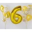 balon foliowy cyfra 6 zloty godan 36 dgt