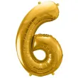 balon foliowy cyfra 6 zloty partydeco 34 dgt