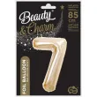 balon foliowy cyfra 7 beauty charm zloty jasny godan 33 dgt