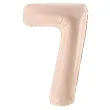 balon foliowy cyfra 7 bezowy ciemny partydeco 34 dgt