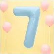 balon foliowy cyfra 7 blekitny partydeco 34 dgt