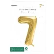 balon foliowy cyfra 7 jasnozloty partydeco 34 dgt